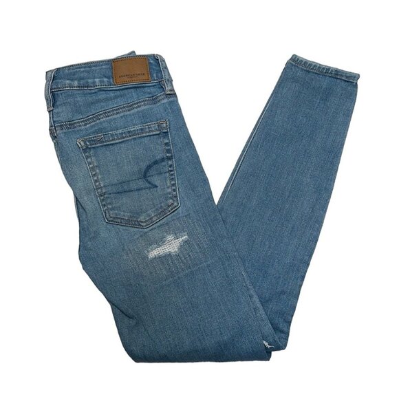 American Eagle Skinny Jeans women’s Size 00 Short Mid Rise Jegging - Picture 2 of 10